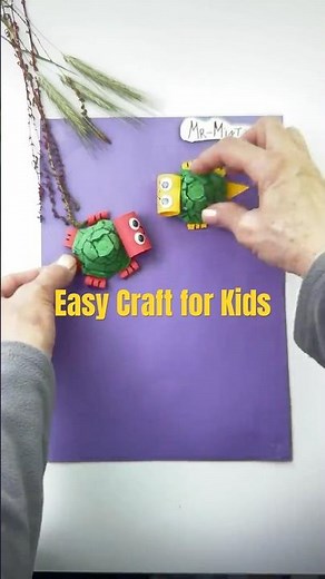 🐢 Cutest Egg Carton Turtle Ever! 🥚♻️ Easy Craft for Kids Using Recycled Materials!