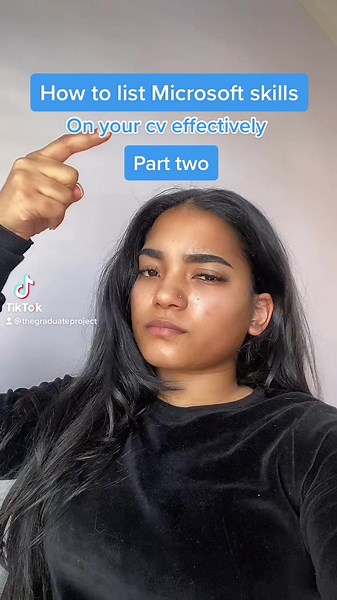 How to list your Microsoft skill on your resume - pt2 #resumehacks #resumeskills #justababy @thegraduateproject