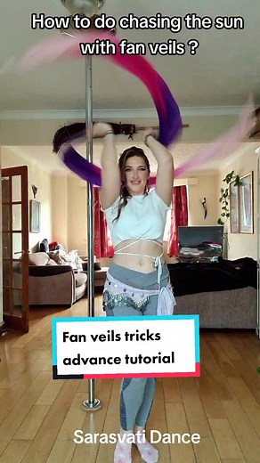 Here is the fan veil belly dance tutorial for