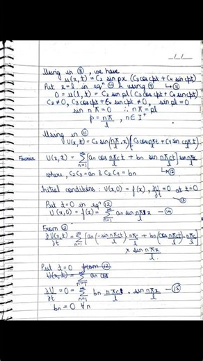 Partial Differential Equation and it's Applications: Heat Flow and Wave Equation #notes #education