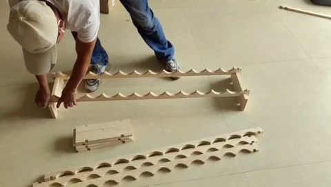 90 Bottle Stackable Storage Modular Wine Rack Cabinet Bamboo freestanding Floor Wine Holder Display Shelves