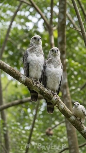Harpy Eagle Juvenile Duo Perched High in the Canopy | Rare Daylight Wildlife #wildlife #animals