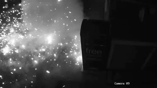 Moment man blows up ATMs with homemade explosives trying to steal cash