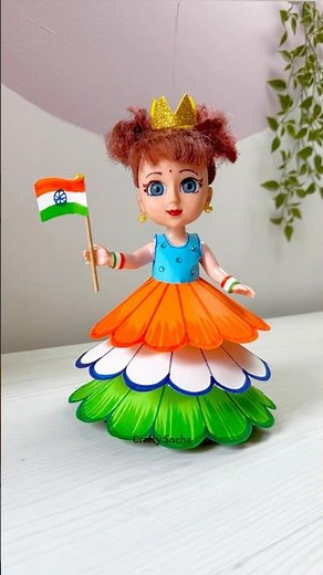 Easy Republic Day Doll Decoration idea using Paper ✨ Perfect for school project decoration 🇮🇳