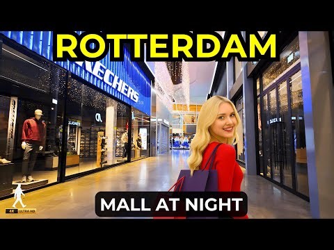 Breathtaking Rotterdam Mall at Night – Amazing Night Walk in 4K!