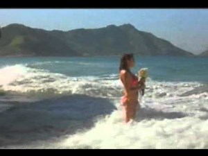 Michelle Johnson On The Beach In Rio