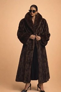 Real Dark Brown Mink Fur Coat for Women -full Length Winter Outerwear - Etsy