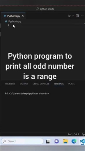 🔥Python program to print all odd numbers in a range🔥