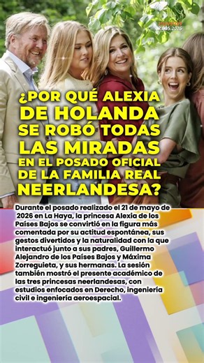 👑 ¿Por qué Alexia de Holanda se robó todas las miradas en el posado oficial de la familia real?