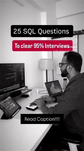 These 25 SQL questions are asked in almost every interview #sql #sqlinterviewquestionsandanswers