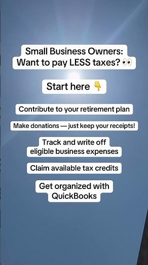 How #SmallBusinessOwners can pay less taxes. 👀