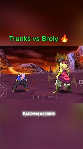 TRUNKS VS BROLY 🔥 DBZ SHIN BUDOKAI PSP GAMEPLAY #shorts #ytshorts #pspgameplay