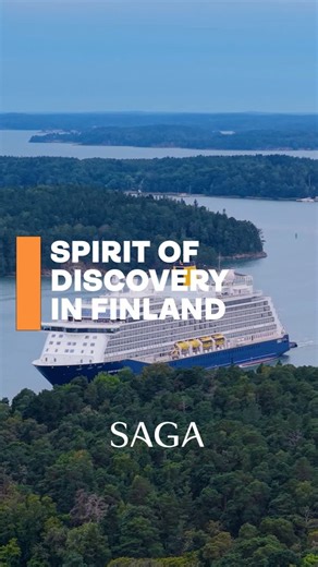 Watch as Spirit of Discovery glides into the port of Turku, Finland 🛳️ Turku dates back to the 13th century and has its very own medieval fortress. To find out where else we go, click here 👉 https://ow.ly/frcW50WTivG Thanks to Jan Bergman for the footage. | Saga Cruises