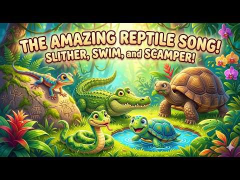 Learn Reptiles for Kids | Fun Reptile Song for Children