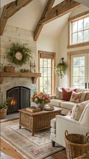 Charming Vintage Country Farmhouse Winter Decor Ideas for a Cozy Home.