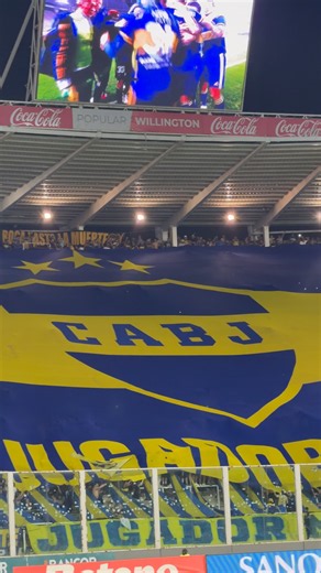 ¡El tremendo telón de la hinchada de Boca! 🇸🇪