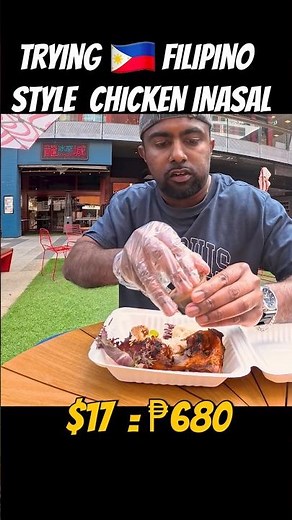 Trying Mang Inasal Style Filipino Chicken 🇵🇭🍗#streetfood #philippinesfood #philippines