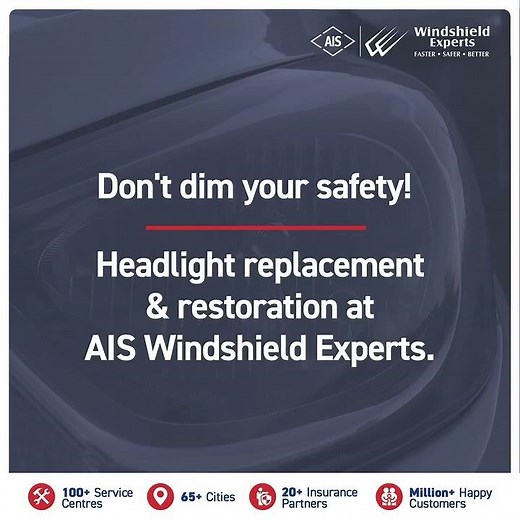 Upgrade your headlights for optimal visibility with AIS Windshield Experts.