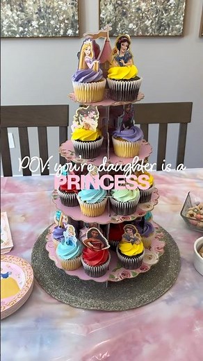 The sweetest cupcake tower for my little girl! 👑 🏰 Find everything I used in my Amazon storefront!