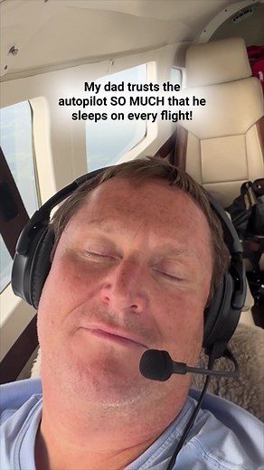 Dad sleeps while autopilot flies…