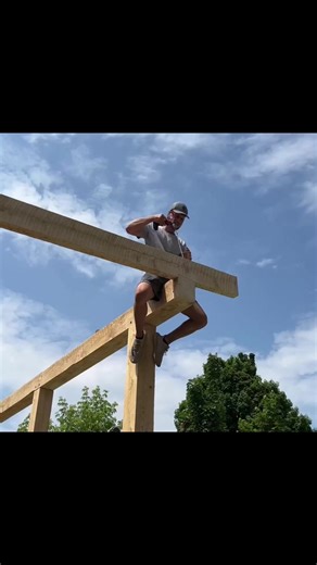 Buildina a massive timber frame gazebo #usa🇺🇸 #wood #carpenter #construction #woodworking