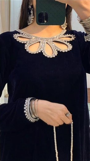 Trending Embroidery Neck Design💫 Hand Work Outfit Design#ytshorts #trending #instagram #embroidery