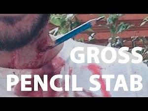 PENCIL STABBED IN NECK! Make-up look (GROSS)