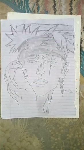 Transition alert ⚠️ kakashi without mask #animeedit #drawing