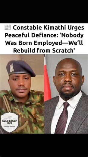 Smus Gossip Hub on Instagram: "Police Constable Hiram Kimathi recently made a powerful public address rejecting shoot-to-kill orders issued to law enforcement. Speaking with conviction, he emphasized the value of human life over job security, stating: > “Nobody was born employed. We all became employed along the way. So, if we lose the job we have right now, nobody is going to die. We are going to go back to our society where we're coming from and we'll start building again.” His speech has spar