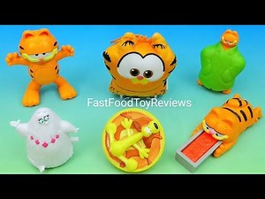 2024 THE GARFIELD MOVIE set of 6 BURGER KING COLLECTIBLES VIDEO REVIEW