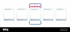 Social media mobile app page template. Carousel post. Minimal design. Vector Stock Vector Image & Art - Alamy