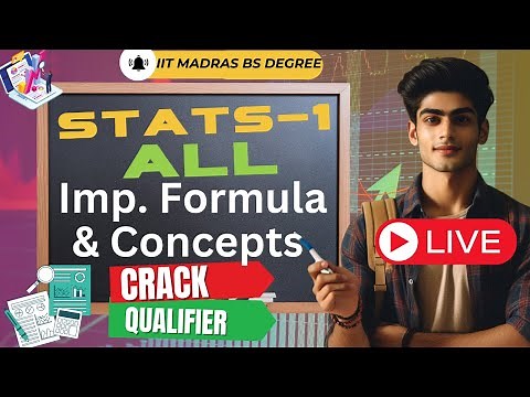 Quick Revision: All Important Formulas & Concepts for Statistics 1 | IIT Madras BS Data Science