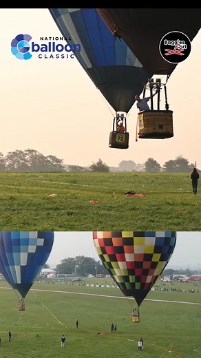 Hot dogs Scott Armstrong and Richard Sabin making both triangles on task 11 of the National Balloon Classic! #NationalBalloonClassic #HotAirBalloon #Champions #IndianolaIA #Ballooning | Baggies Out