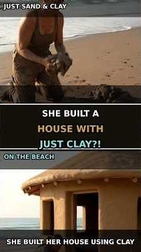 How To Build A House Using Nothing But Beach Clay 🐚 #diy #survival #naturalbuilding