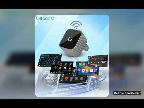 Ottocast Mini Slim Wireless CarPlay Android Auto Adapter USB Dongle Plug Play Wifi Auto Connect for