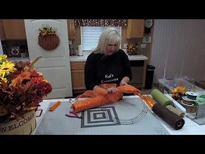 How to Make a Pumpkin Out of Deco Mesh Wreath Making Tutorial