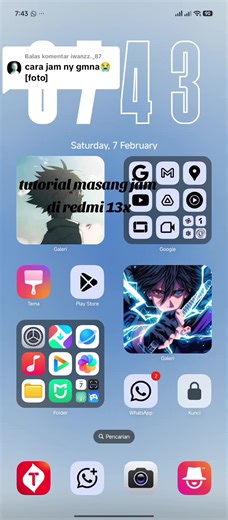 How to Customize Clock Widget on Redmi 13X