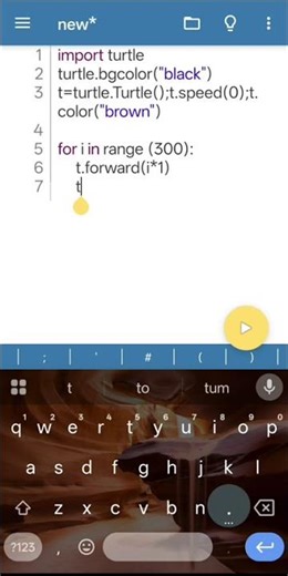 Made with Python Turtle 🐢Simple loop #youtube #coding #python