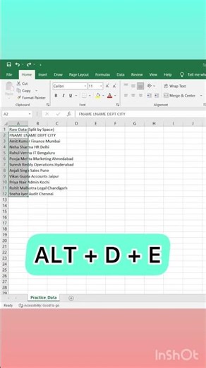 Stop Wasting Time – Split Data into Columns in Excel #spreadsheetmagic #excelskills #officeskills
