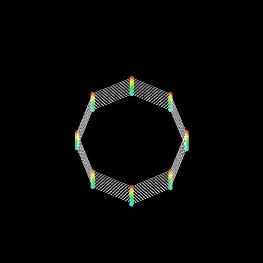 Mesmerizing Spiral Helix Animation | Hypnotic 3D Spiral Cage Visual | Relaxing Motion Graphics