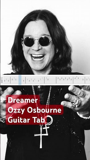 Ozzy Osbourne - Dreamer (Guitar Tab) #shorts #viral #shortvideo #tutorial #music #song #guitar #tabs