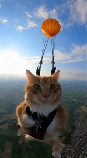 Watch This Cat's First Skydive!