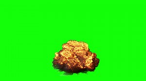 Download Bomb Explosion on Green screen. Slow motion movement. for free