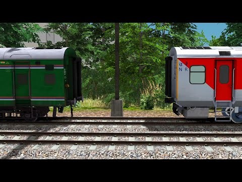 Trainz🐯Forked Railroad Crossing//Indian Trains Journey Sounds//branched railways beamng