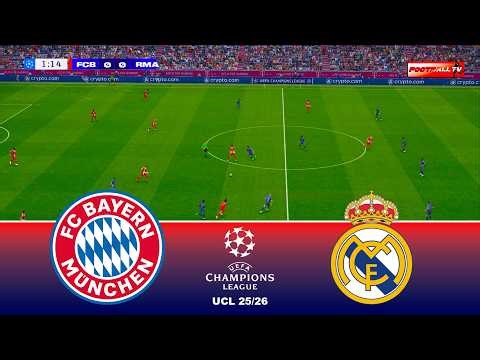 Bayern Munich vs Real Madrid - UEFA Champions League 2026 Quarter-Final | Pes 21 Gameplay