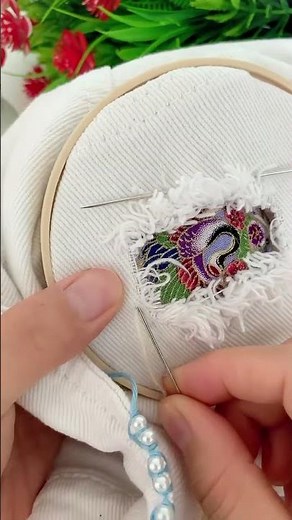 How to Patch a Hole in the Knee of Pants | Easy DIY Repair"#handstitching#jeansrepair#clothingrepair
