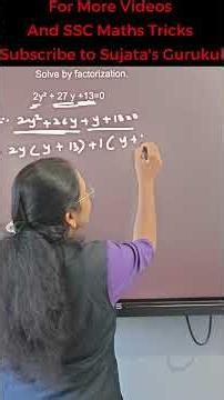 Solve Quadratic Equations in Seconds! 🔥 | Factorization Trick