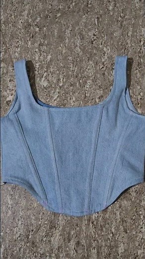 DIY | Denim 👖 corset Crop Top #corset #denimfashion #sewing #sewingtutorial #
