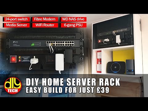 Home made wall mounted 19-inch server / data / equipment rack cabinet. Perfect for a home network!