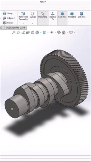 HELICAL GEAR WITH CAMSHAFT SOLIDWORK MODELING | SOLIDWORK TUTORIAL FULL SKETCH